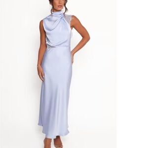 Petal and Pup Anabelle Halter Neck Lace Maxi Dress